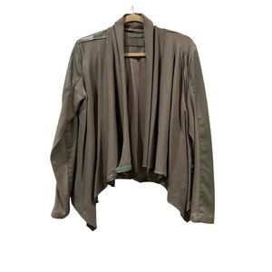 BLANK NYC Drape Faux Leather Jacket